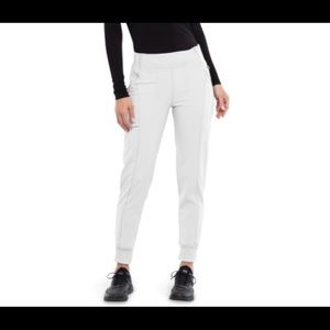 Cherokee Infinity White Elastic Waist Jogger Pant - Size Small
